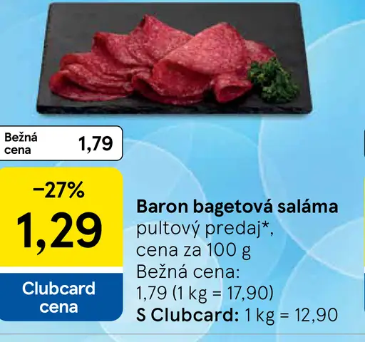 Baron bagetová saláma