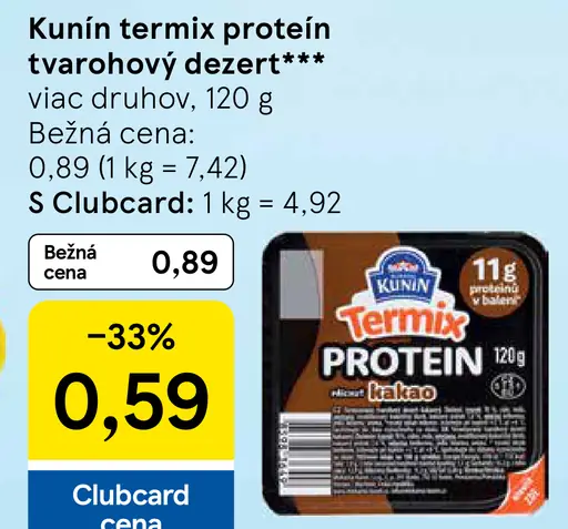 Kunin termix proteín tvarohový dezert, viac druhov