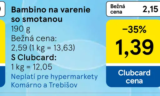 Bambino Na varenie so smotanou