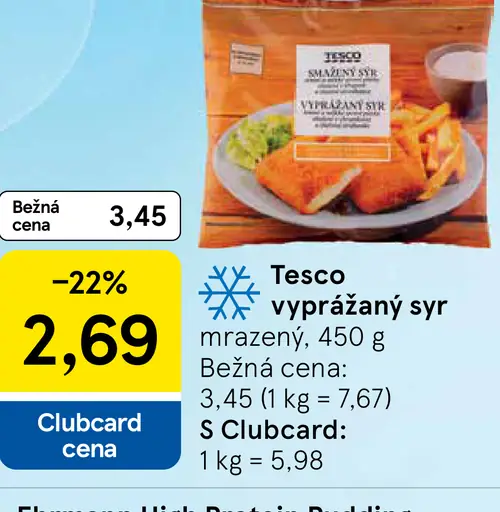 Tesco vyprážaný syr mrazený