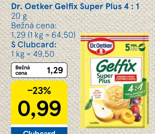 Dr. Oetker Gelfix Super Plus želírovací prípravok 4:1
