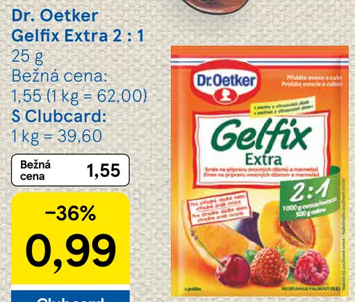 Dr. Oetker Gelfix Extra 2:1 želírovací prípravok