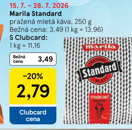 Marila Standard pražená mletá káva