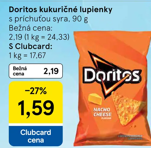 Doritos Kukuričné lupienky s príchuťou syra