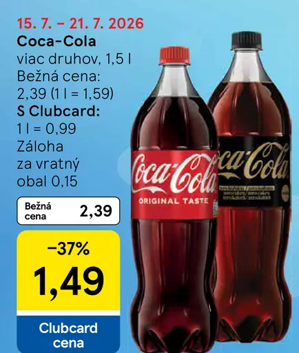 Coca-Cola Miešaný nealkoholický nápoj plechovka