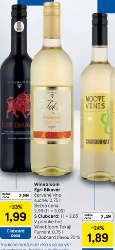 Winebloom Egri Bikavér červené víno suché
