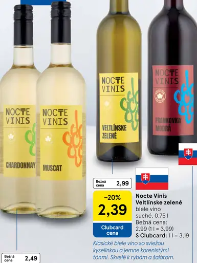 Nocte Vinis Veltlínske zelené biele víno suché