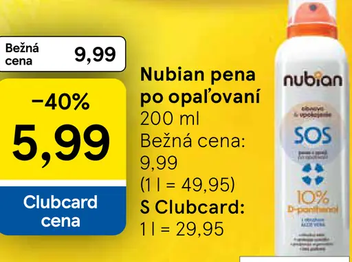 Nubian Pena SOS pena po opaľovaní
