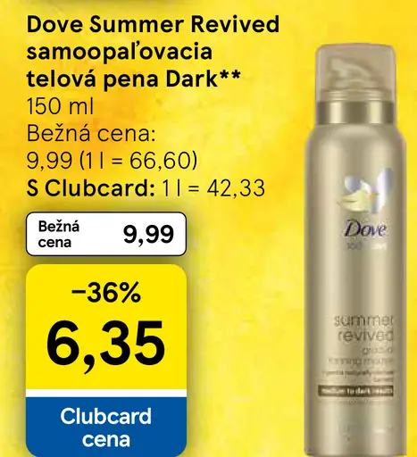 Dove Summer Revived samoopaľovacia telová pena Dark
