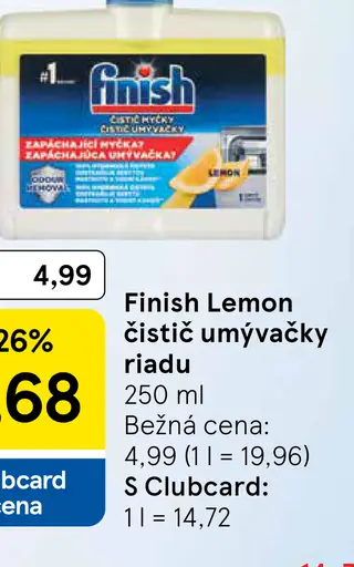 Finish Lemon čistič umývačky riadu