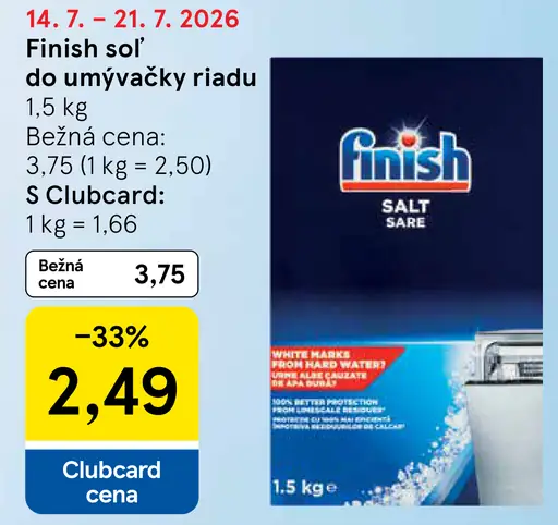 Finish Soľ do umývačky riadu