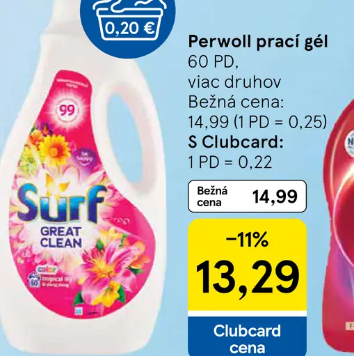 Surf prací gél