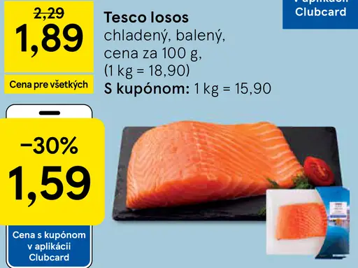 Tesco losos chladený, balený