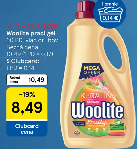 Woolite Keratin Therapy Fruity gél na pranie