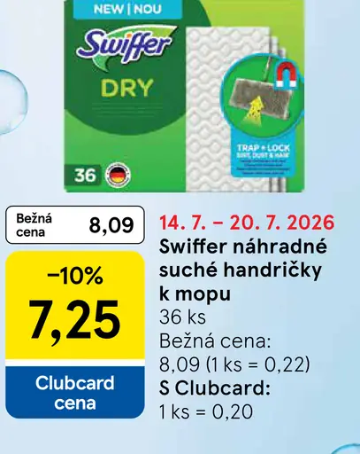 Swiffer náhradné suché handričky k mopu