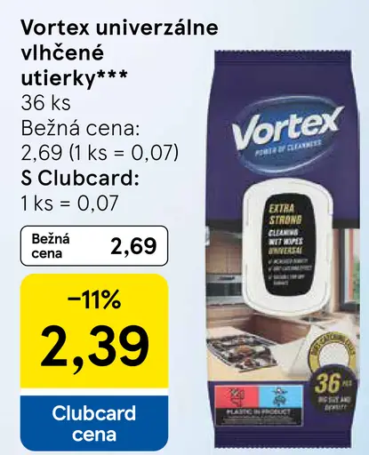 Vortex univerzálne vlhčené utierky