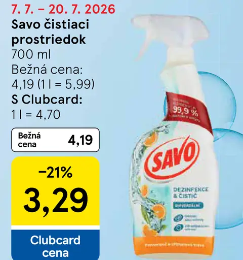 Savo čistiaci prostriedok