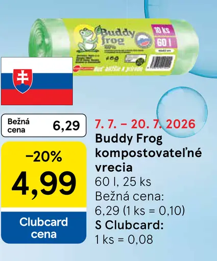 Buddy Frog kompostovateľné vrecia
