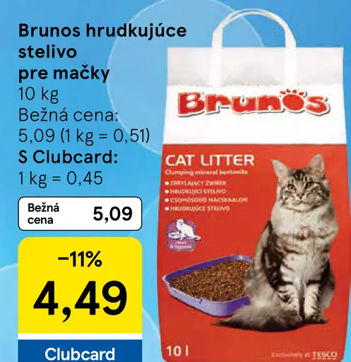 Brunos hrudkujúce stelivo pre mačky