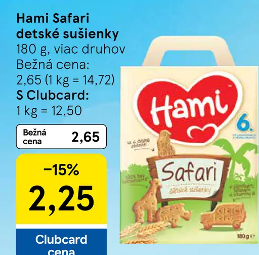 Hami Safari detské sušienky
