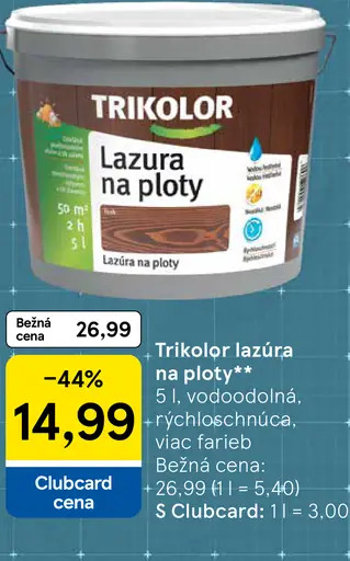 Trikolor lazúra na ploty