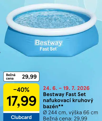 Bestway Fast Set nafukovací kruhový bazén