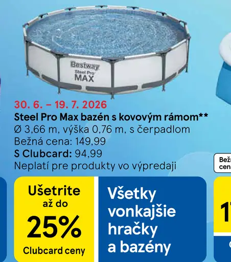 Bestway Steel Pro Max bazén s kovovým rámom
