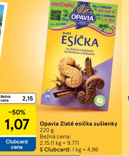 Opavia Zlaté Esíčka sušienky