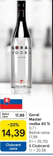 Goral Master vodka 40%