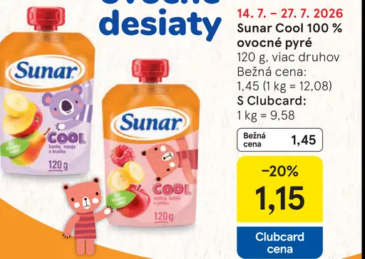 Sunar Cool 100 % ovocné pyré