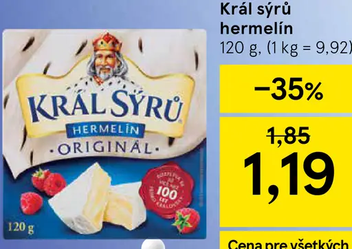 Kráľ sýru hermelín