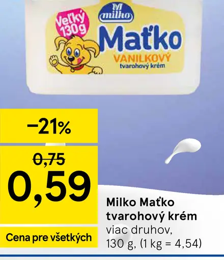 Milko Matko Tvarohový krém