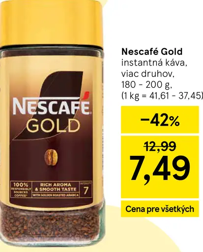 NESCAFÉ GOLD, instantná káva
