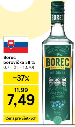 Borec borovička 38 %