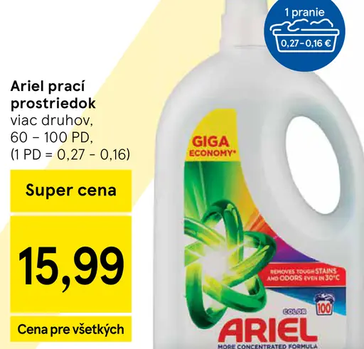 Ariel prací prostriedok