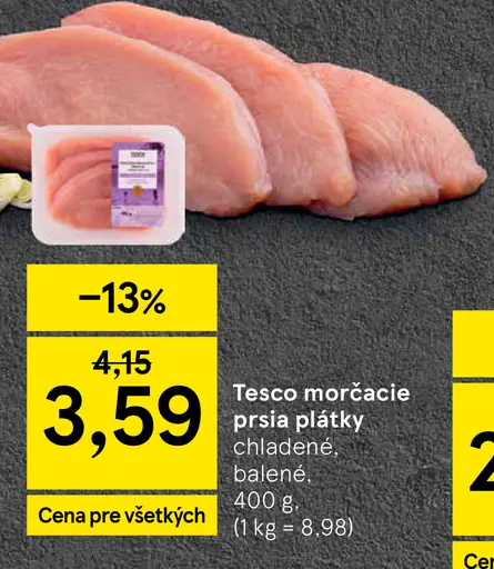 Tesco morčacie prsia plátky