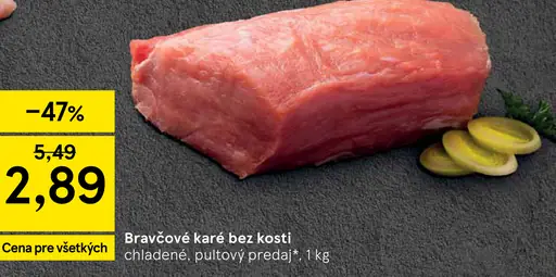 Slovenské bravčové karé bez kosti