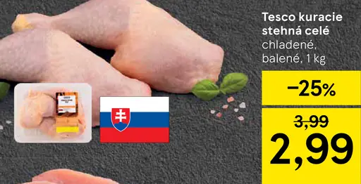 Tesco kuracie stehná celé