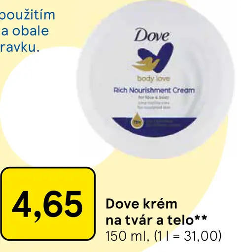 Dove krém na tvár a telo