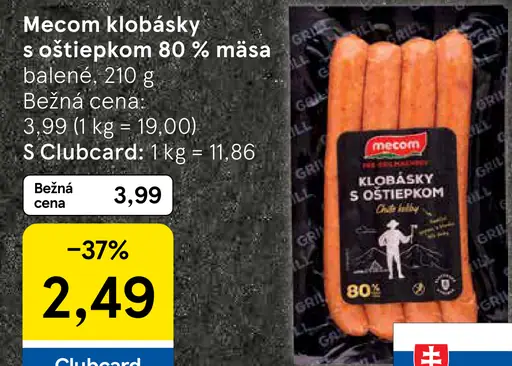 Mecom klobásky s oštiepkom