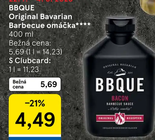 BBQQUE Original Bavarian Barbecue omáčka