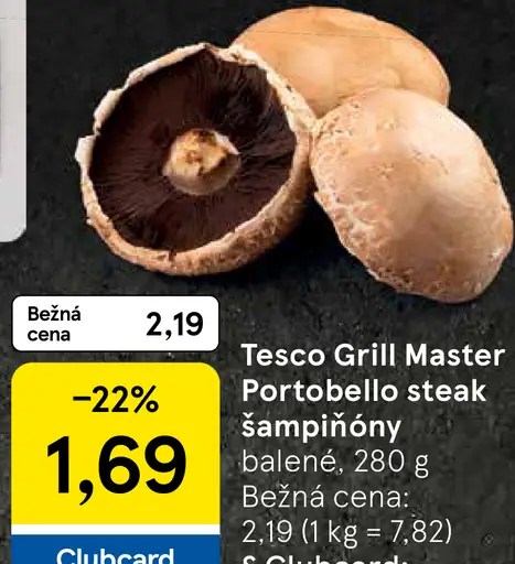 Tesco Grill Master Portobello steak šampiňóny