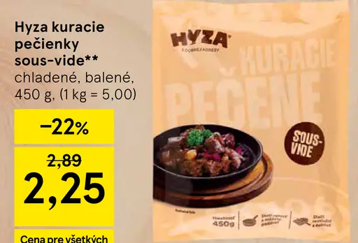 Hyza kuracie pečienky sous-vide