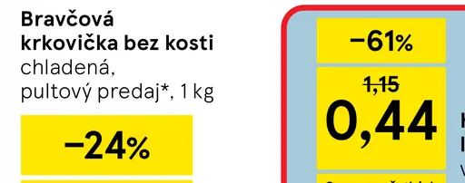 Bravčová krkovička bez kosti chladená