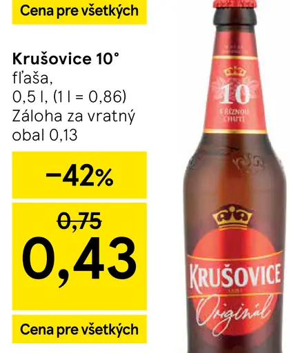 Krušovice 10° plechovka