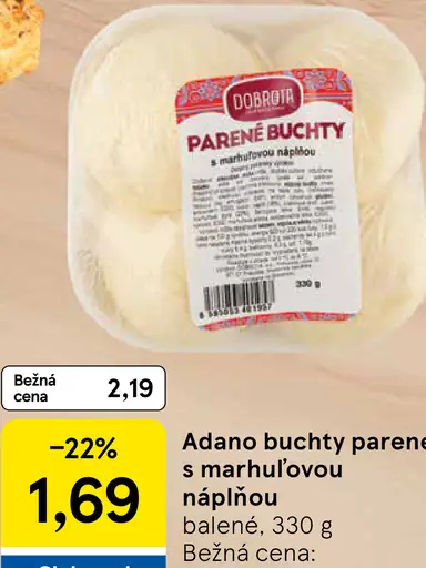 Adano buchty parené s marhuľovou náplňou