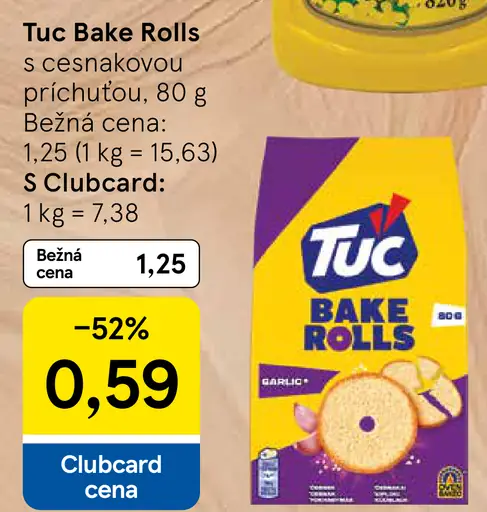 TUC Bake Rolls s cesnakovou príchuťou
