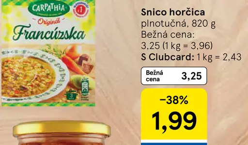 Snico Plnotučná horčica