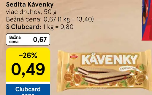 Sedita Kávenky, viac druhov