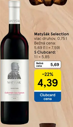 Matyšák Selection víno – Cabernet Sauvignon a iné druhy